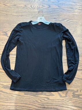 Majestic Black Long Sleeve Crewneck Tee